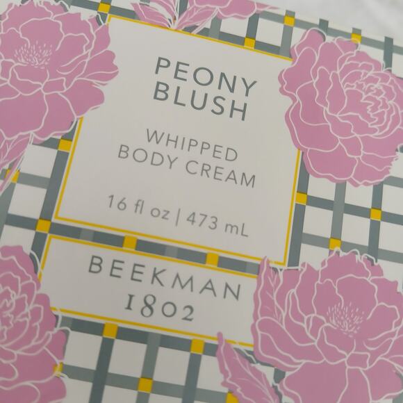 NIB Beekman 1802 PEONY BLUSH 16 oz Whipped Body Cream USA MADE Cruelty-Free - Picture 1 of 9